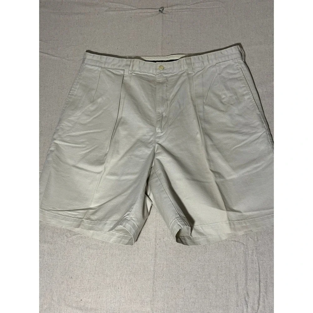 Polo Ralph Lauren Tyler Short Mens 38 Khaki Tan Pleated Chino Shorts Cotton